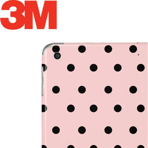 Pink and Black Polka Dots Apple iPad Skin