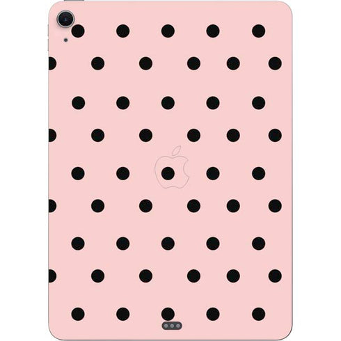 Pink and Black Polka Dots Apple iPad Air Skin