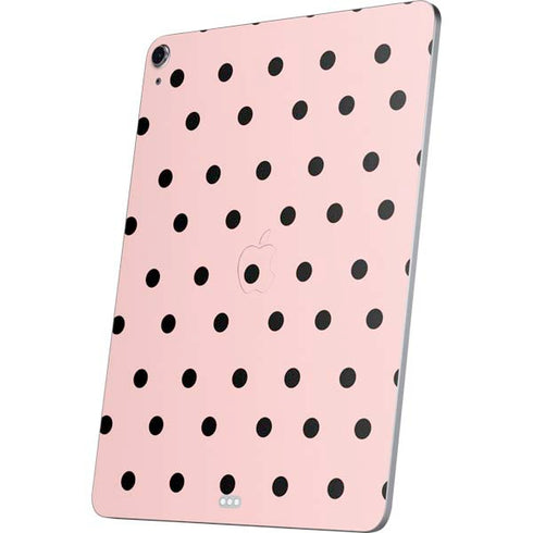 Pink and Black Polka Dots Apple iPad Air Skin