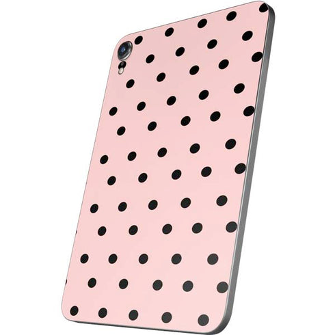 Pink and Black Polka Dots Apple iPad Mini Skin