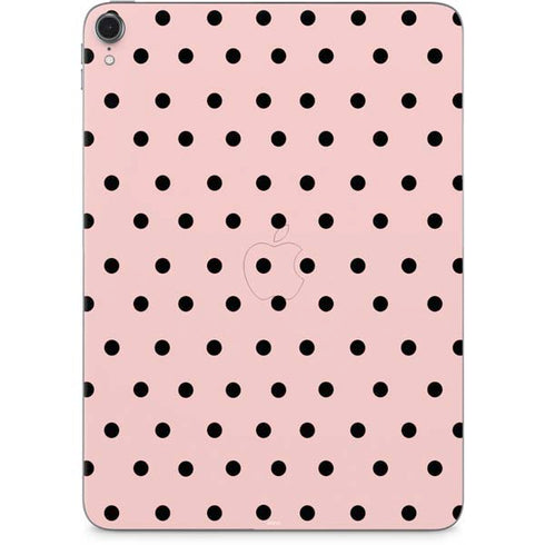 Pink and Black Polka Dots Apple iPad Pro Skin