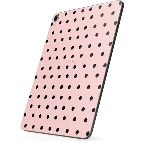 Pink and Black Polka Dots Apple iPad Pro Skin