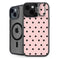 Pink and Black Polka Dots iPhone 14 Kickstand Case