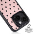 Pink and Black Polka Dots iPhone 14 Kickstand Case