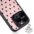 Pink and Black Polka Dots iPhone 14 Pro Max Kickstand Case