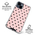 Pink and Black Polka Dots iPhone 15 Clear Case