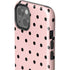 Pink and Black Polka Dots iPhone 15 Impact Case