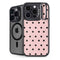 Pink and Black Polka Dots iPhone 15 Pro Max Kickstand Case