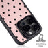Pink and Black Polka Dots iPhone 15 Pro Max Kickstand Case