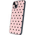 Pink and Black Polka Dots iPhone 15 Skin