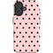 Pink and Black Polka Dots iPhone 16 Magsafe Impact Case