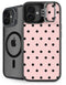 Pink and Black Polka Dots iPhone 16 Plus Kickstand Case