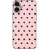 Pink and Black Polka Dots iPhone 16 Plus Skin