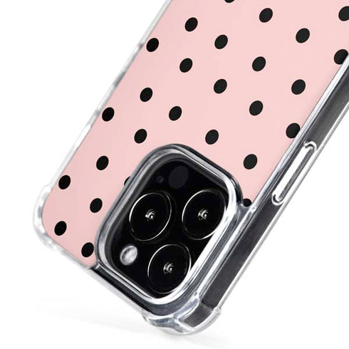Pink and Black Polka Dots iPhone 16 Pro MagSafe Case