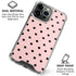 Pink and Black Polka Dots iPhone 16 Pro Max Clear Case
