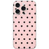 Pink and Black Polka Dots iPhone 16 Pro Skin