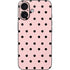 Pink and Black Polka Dots iPhone 16 Skin