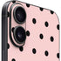 Pink and Black Polka Dots iPhone 16 Skin