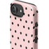Pink and Black Polka Dots iPhone 16e Impact Case