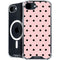 Pink and Black Polka Dots iPhone 16e MagSafe Case