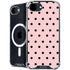 Pink and Black Polka Dots iPhone 16e MagSafe Case