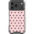 Pink and Black Polka Dots iPhone 18 Pro Clear Case