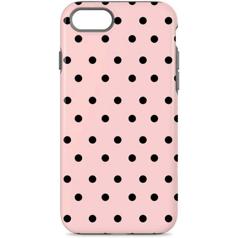 Pink and Black Polka Dots iPhone Cases