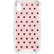 Pink and Black Polka Dots iPhone XS Clear Case