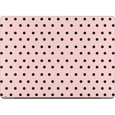 Pink and Black Polka Dots Apple MacBook Pro 14-inch Skin
