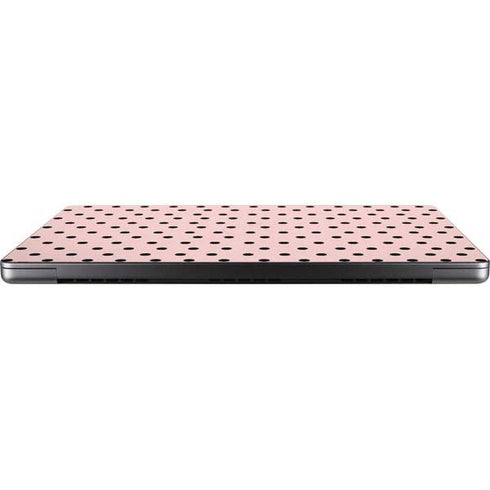 Pink and Black Polka Dots Apple MacBook Pro 14-inch Skin