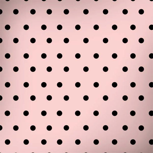 Pink and Black Polka Dots MacBook Skins