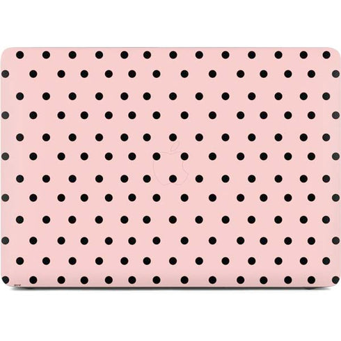 Pink and Black Polka Dots Apple MacBook Pro 16-inch Skin