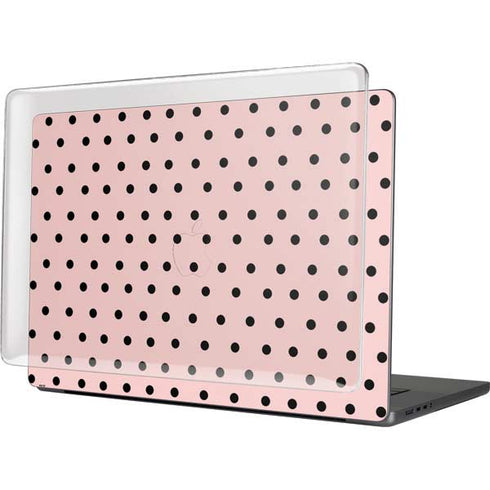 Pink and Black Polka Dots MacBook Cases