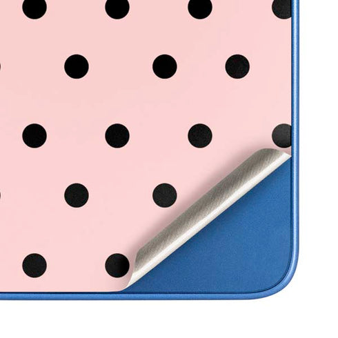 Pink and Black Polka Dots Moto G Play 4G (2024) Skin
