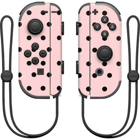 Pink and Black Polka Dots Nintendo Skins