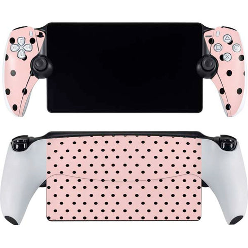 Pink and Black Polka Dots PlayStation Portal Remote Player Skin