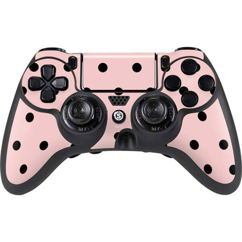 Pink and Black Polka Dots PlayStation PS4 Skins