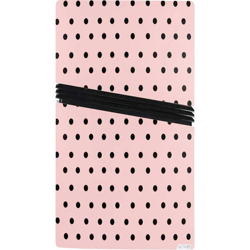 Pink and Black Polka Dots PS5 Pro Console Skin