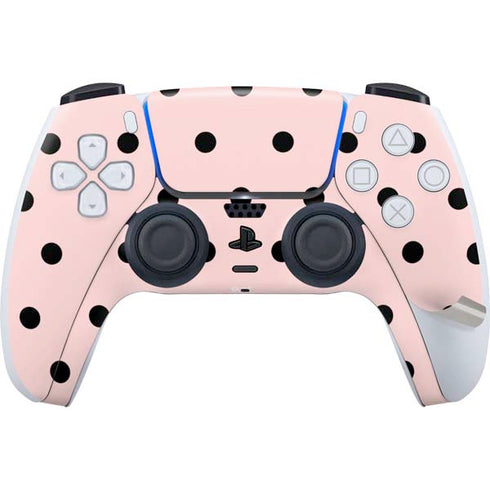 Pink and Black Polka Dots PS5 Pro Disk Bundle Skin