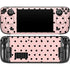 Pink and Black Polka Dots Steam Deck Handheld Gaming Computer OLED Skin