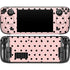 Pink and Black Polka Dots Steam Deck Handheld Gaming Computer Skin