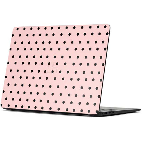Pink and Black Polka Dots Surface Laptop 7 15in Skin
