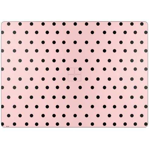 Pink and Black Polka Dots Surface Laptop 7 15in Skin