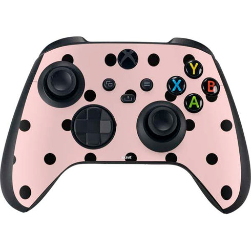 Pink and Black Polka Dots XBox Series X Digital Edition Bundle Skin