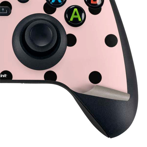 Pink and Black Polka Dots XBox Series X Digital Edition Bundle Skin
