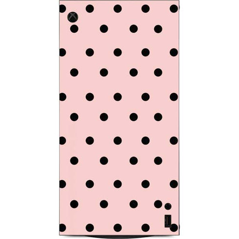 Pink and Black Polka Dots XBox Series X Digital Edition Console Skin