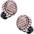 Pink and Black Stripes Amazon Echo Buds Skin