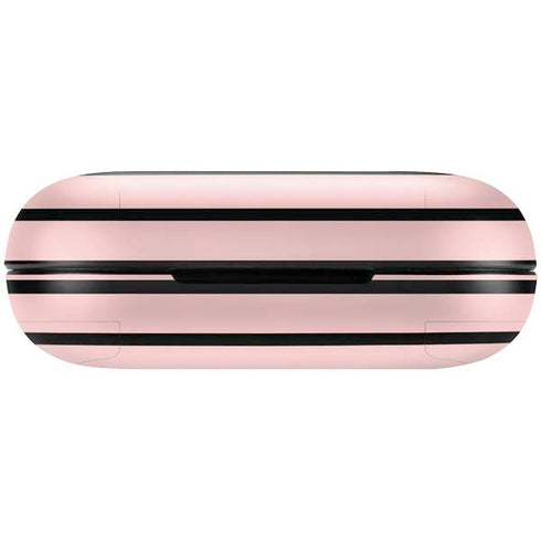 Pink and Black Stripes Amazon Echo Buds Skin