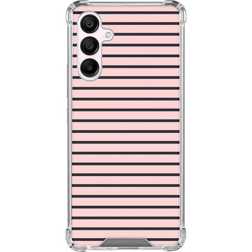 Pink and Black Stripes Galaxy A16 5G Clear Case