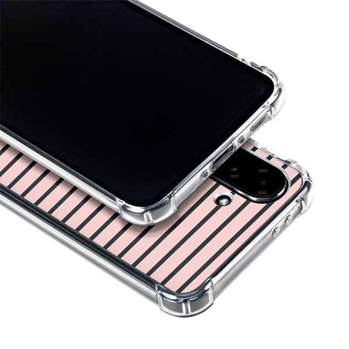 Pink and Black Stripes Galaxy A36 5G Clear Case